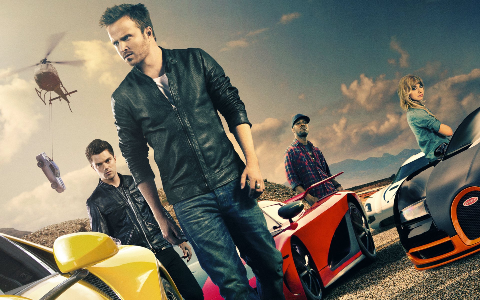 necesidad de velocidad película 2014 aaron paul dominic cooper putts bugatti veyron super sports koenigsegg ccx lamborghini aventador