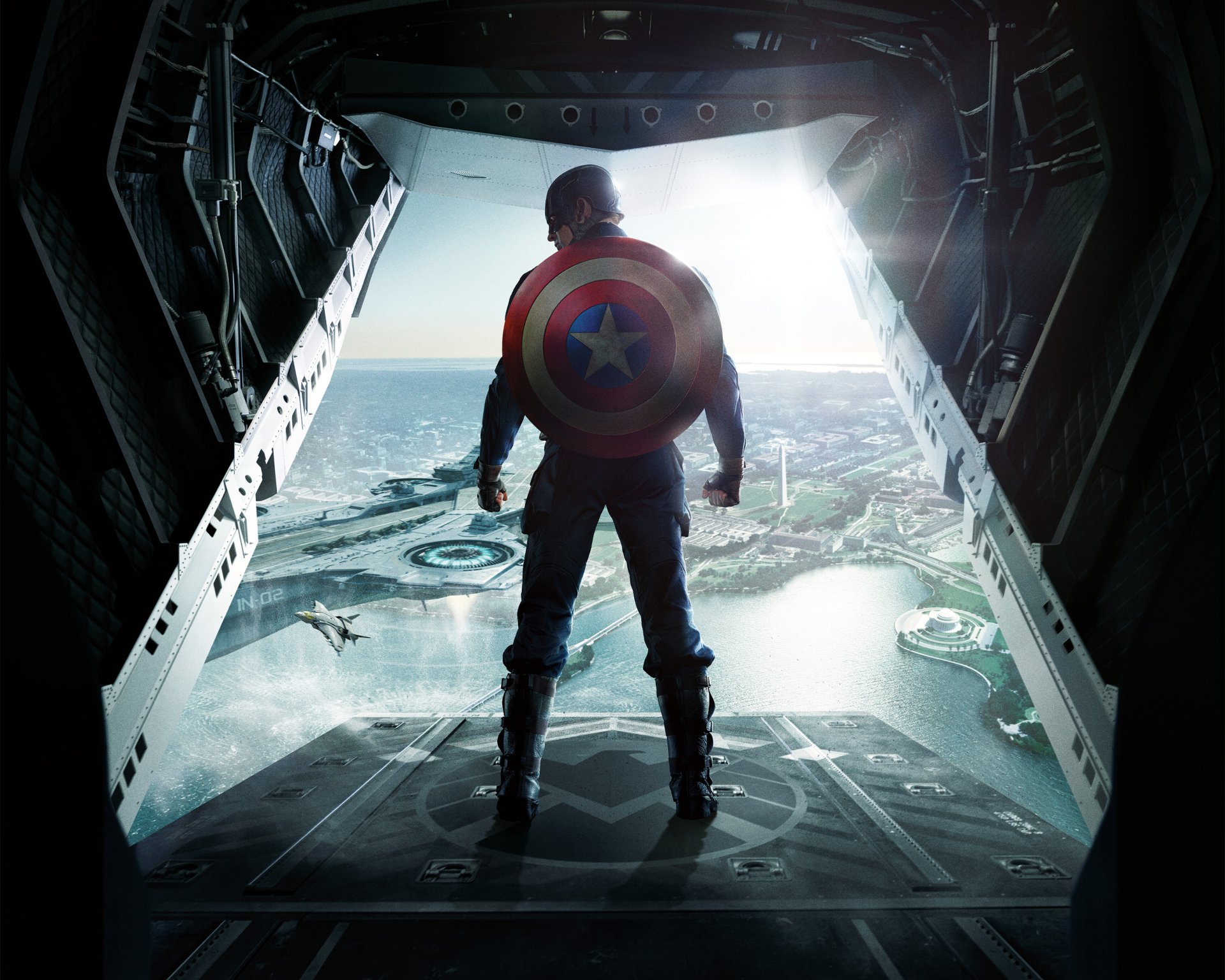 captain america winter soldier captain america 2 captain america winter soldier chris evans steve rogers action aventure science-fiction fantasy marvel hommes chef de guerre armure bouclier rouge blanc bleu moine couleur cuirassé ville bâtiment go