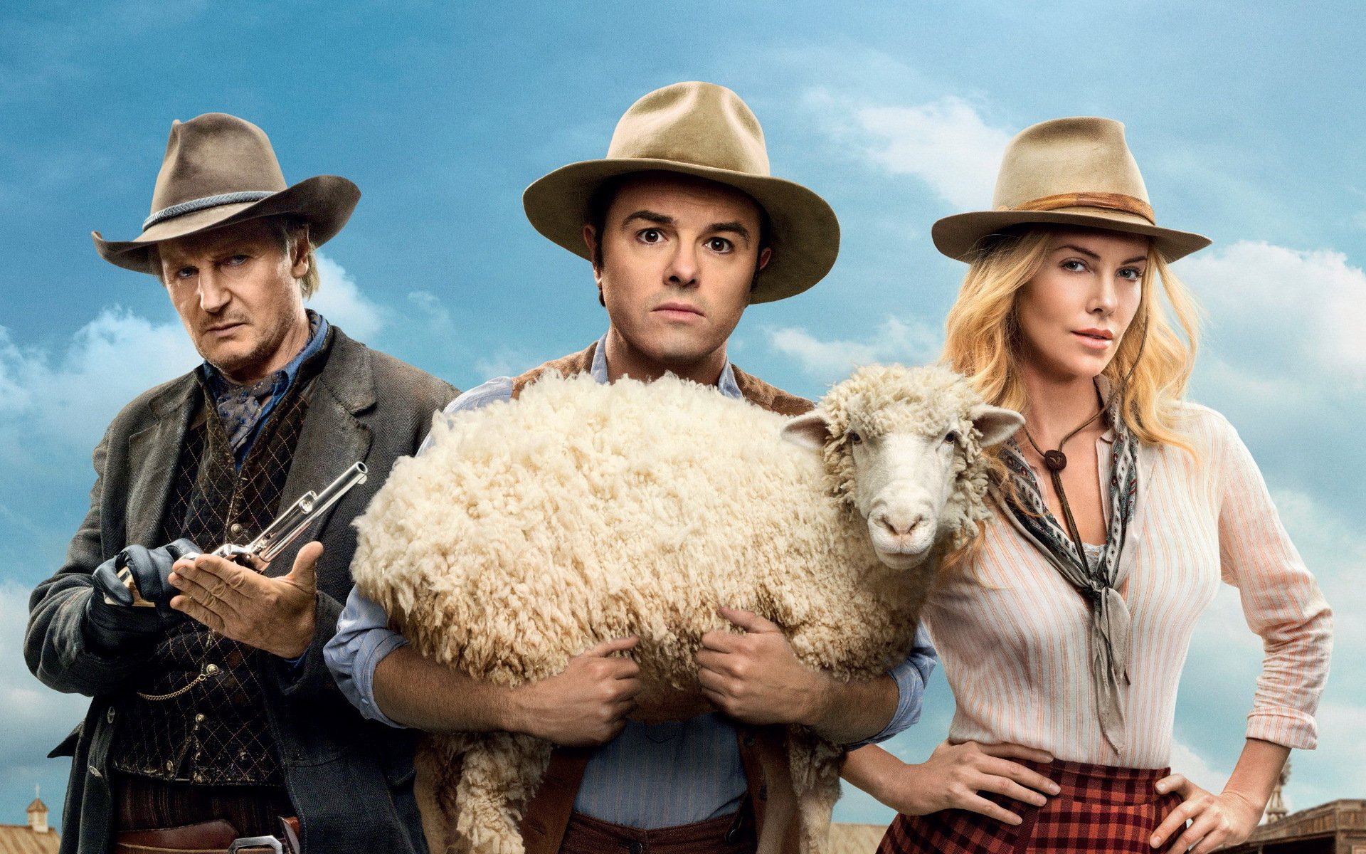 a million ways to die in the west seth macfarlane charlize theron liam neeson