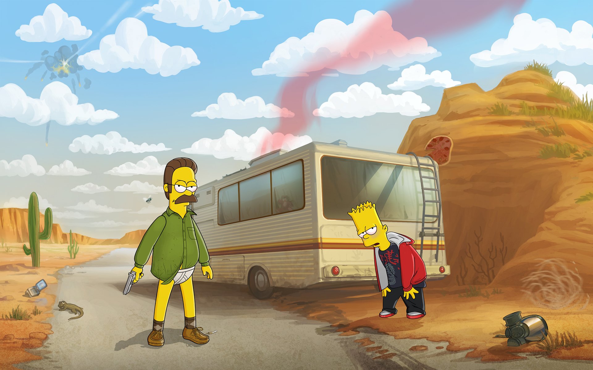 breaking bad les simpson ned flanders bart simpson