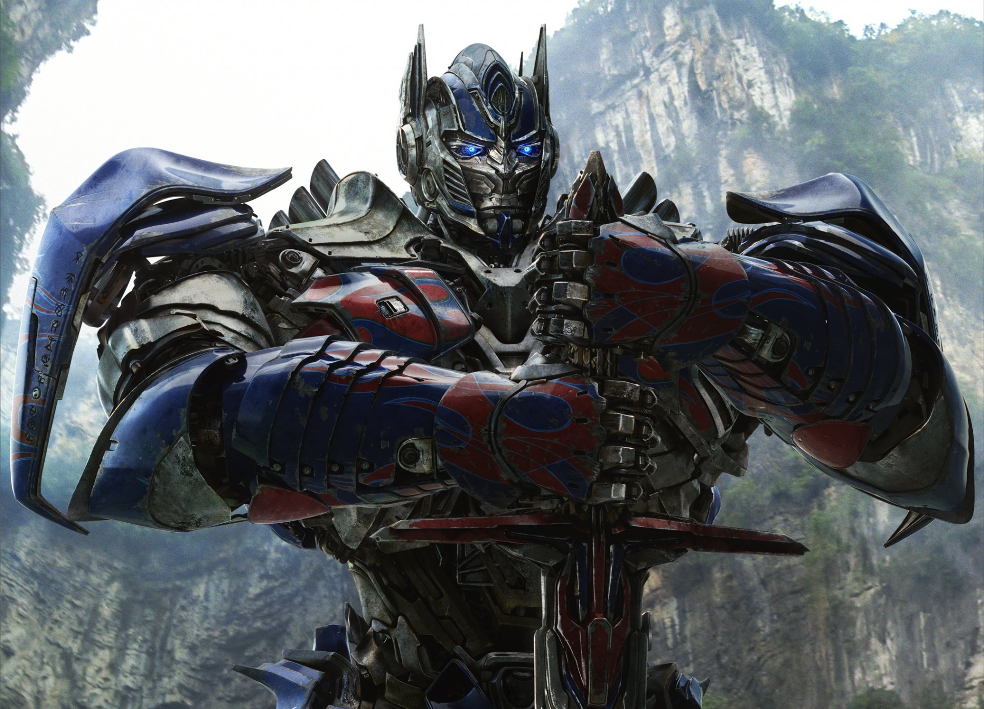 transformers: age of extinction transformers: age of extermination autobot optimus prime head iron metal rocks sword michael bay