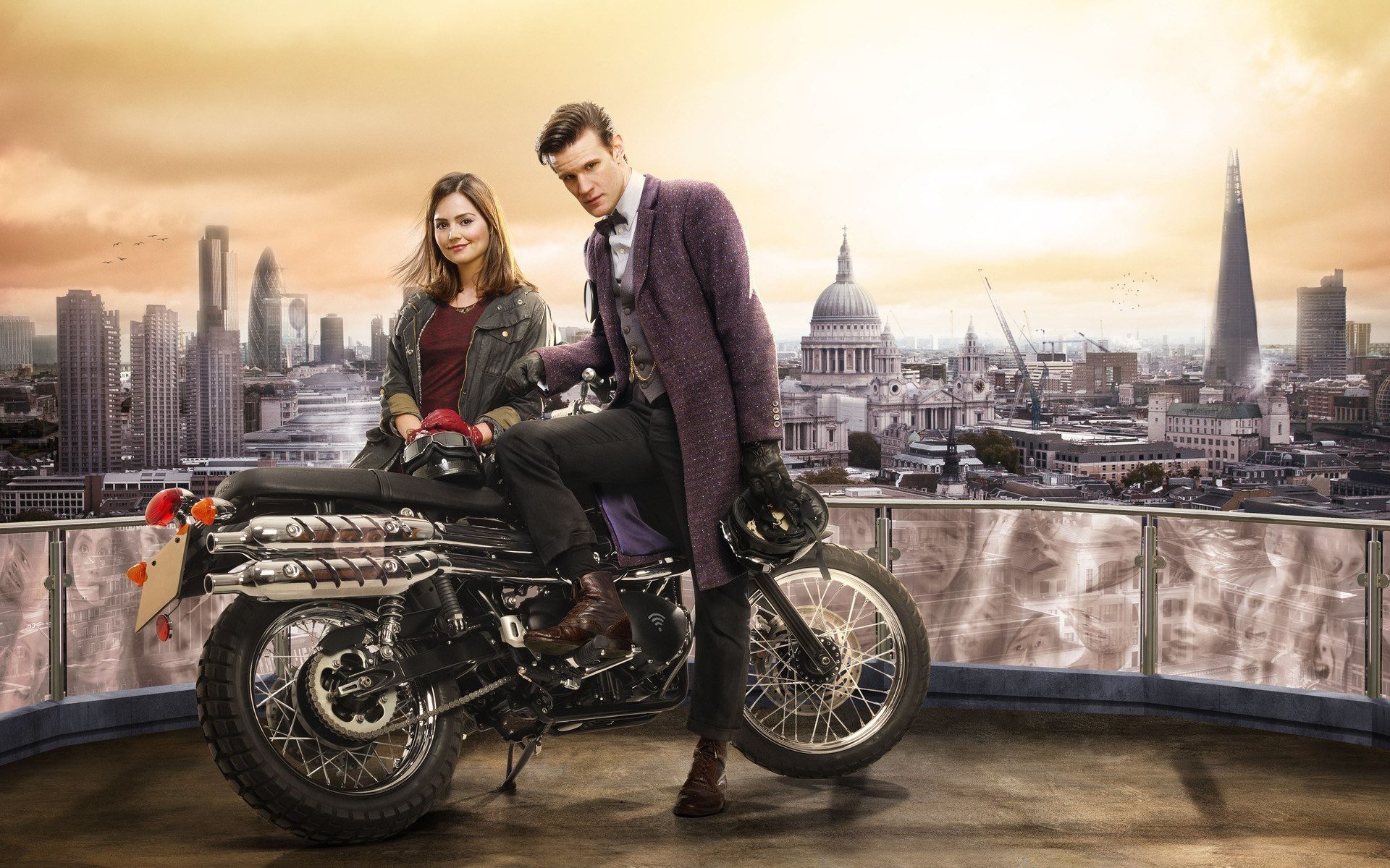 doctor who matt smith jenna-louise coleman jenna-louise coleman moto londra