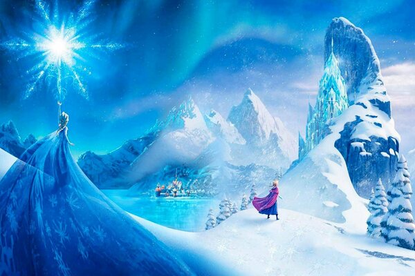 Princess Anna approaches the ice castle