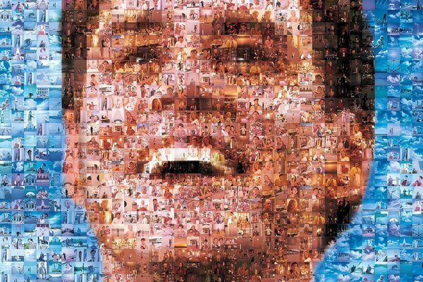 Mosaïque de portraits de Jim Carrey