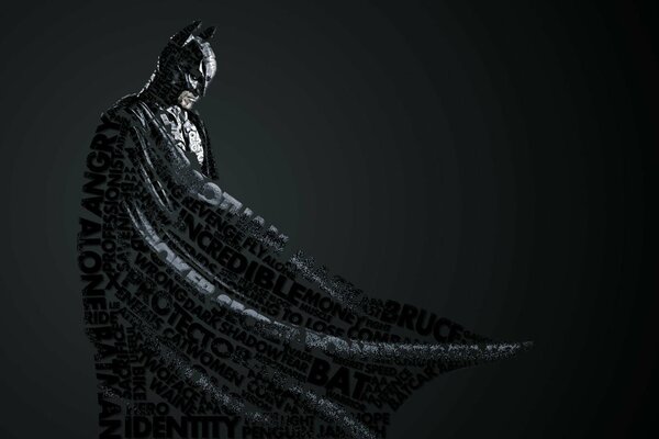 Fond d écran Batman avec inscription, fond sombre