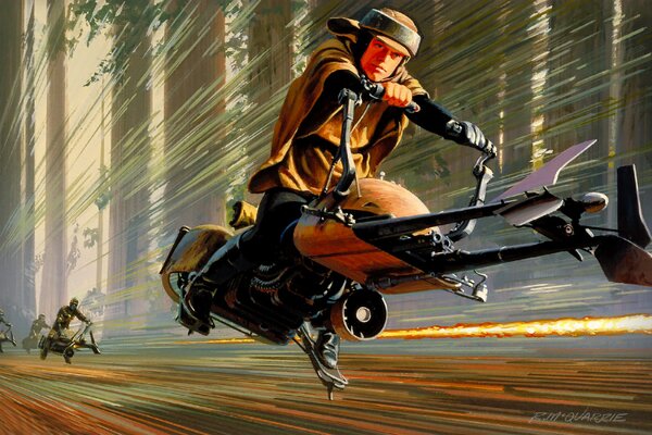 Star Wars su una spider-bike veloce