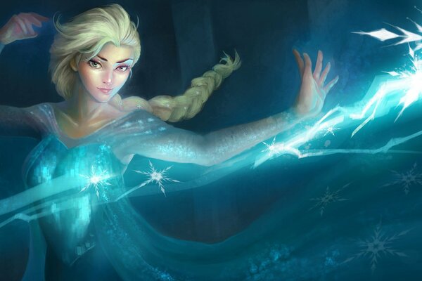Fan Art Elsa dal cartone animato Frozen