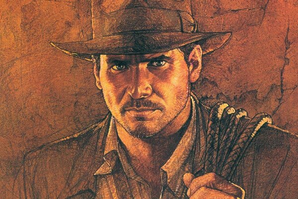 Zeichnung von Indiana Jones aus dem Film