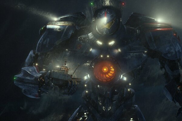 Film Pacific Rim z robotami i statkami