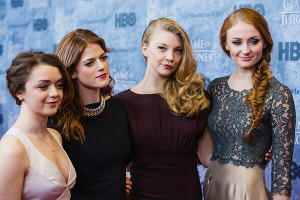 A joint photo of the female part of the cast from the TV series Game of Thrones