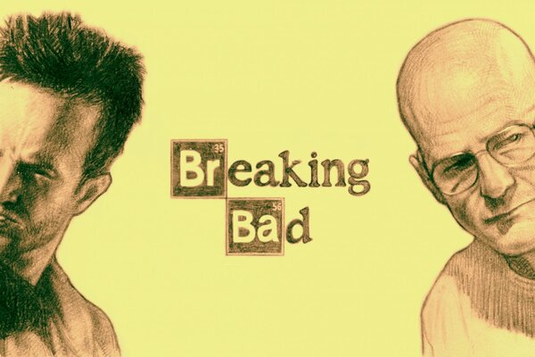 Los protagonistas de la serie Breaking Bad