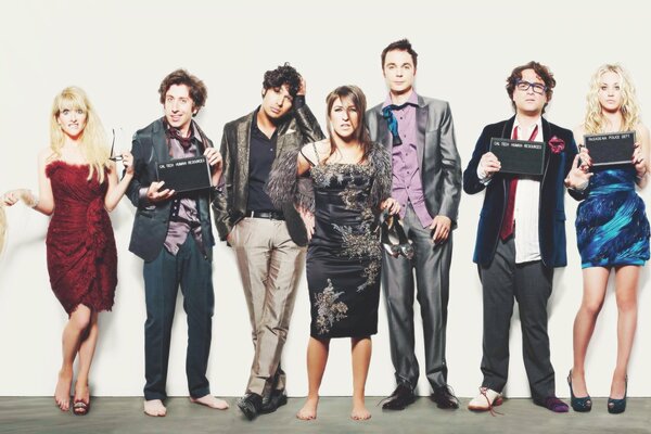 Poster of the Big Bang theory photo shoot of actors