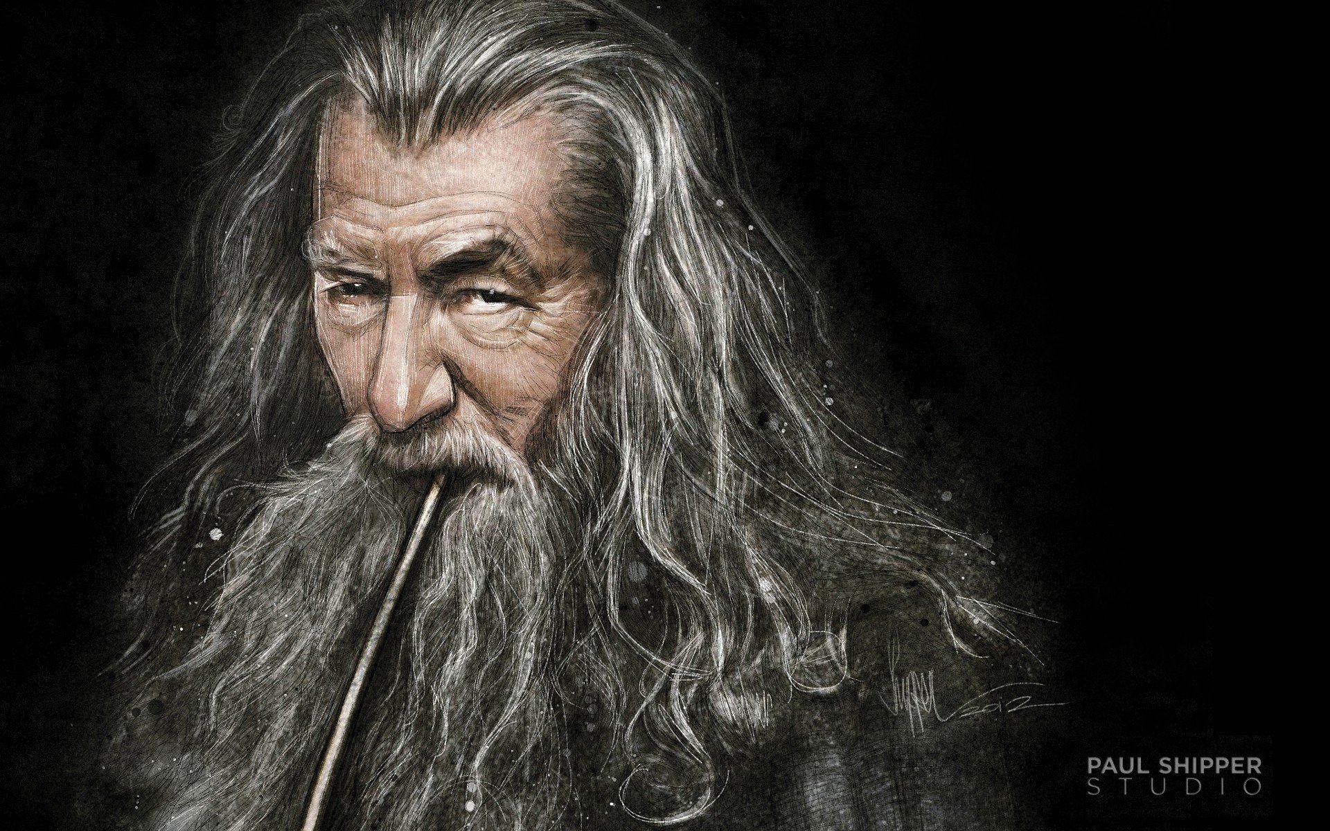 gandalf czarodziej art hobbit nieoczekiwana podróż hobbit nieoczekiwana podróż władca pierścieni paweł