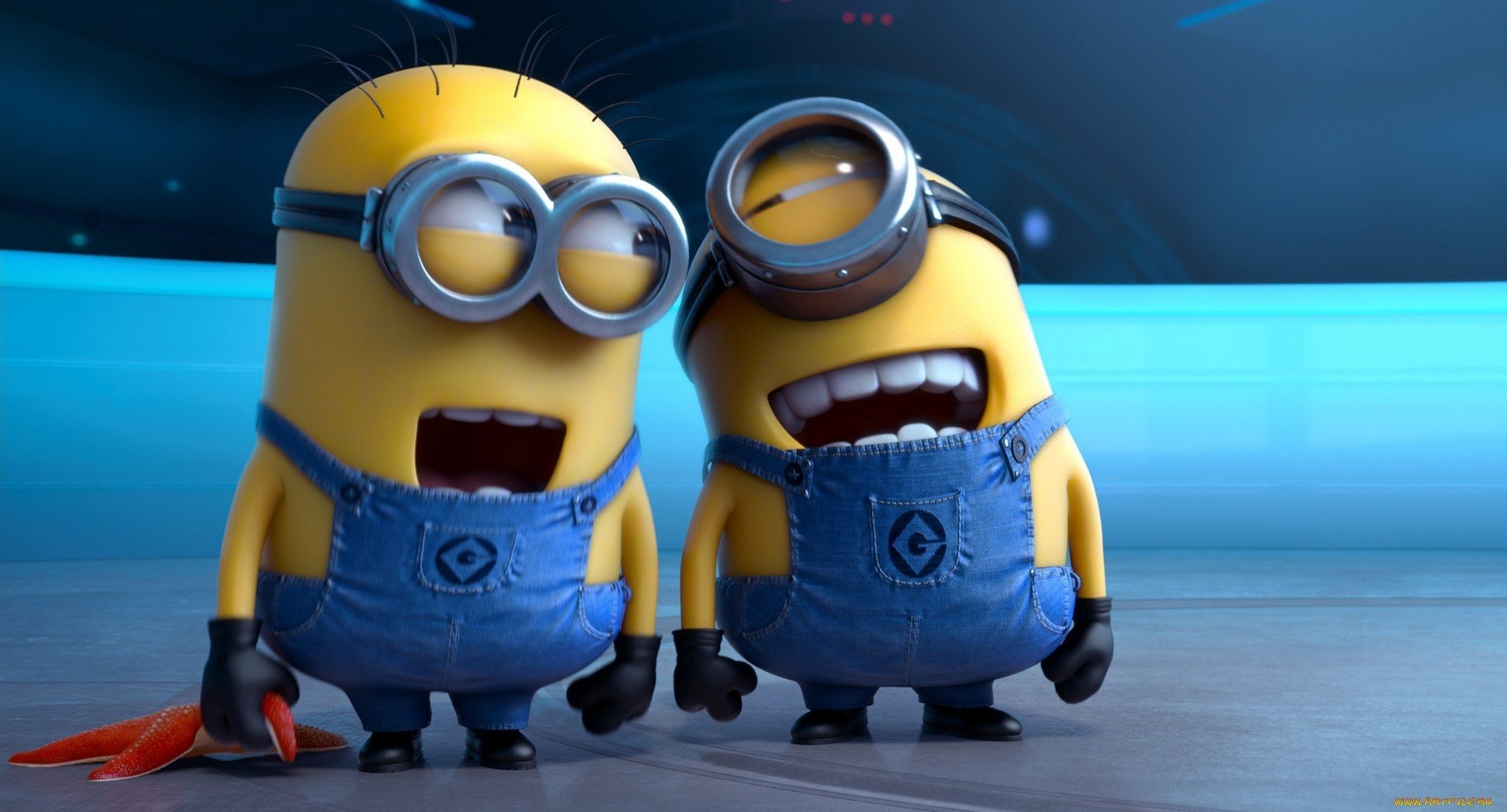 dessin animé despicable me minions rire étoile de mer