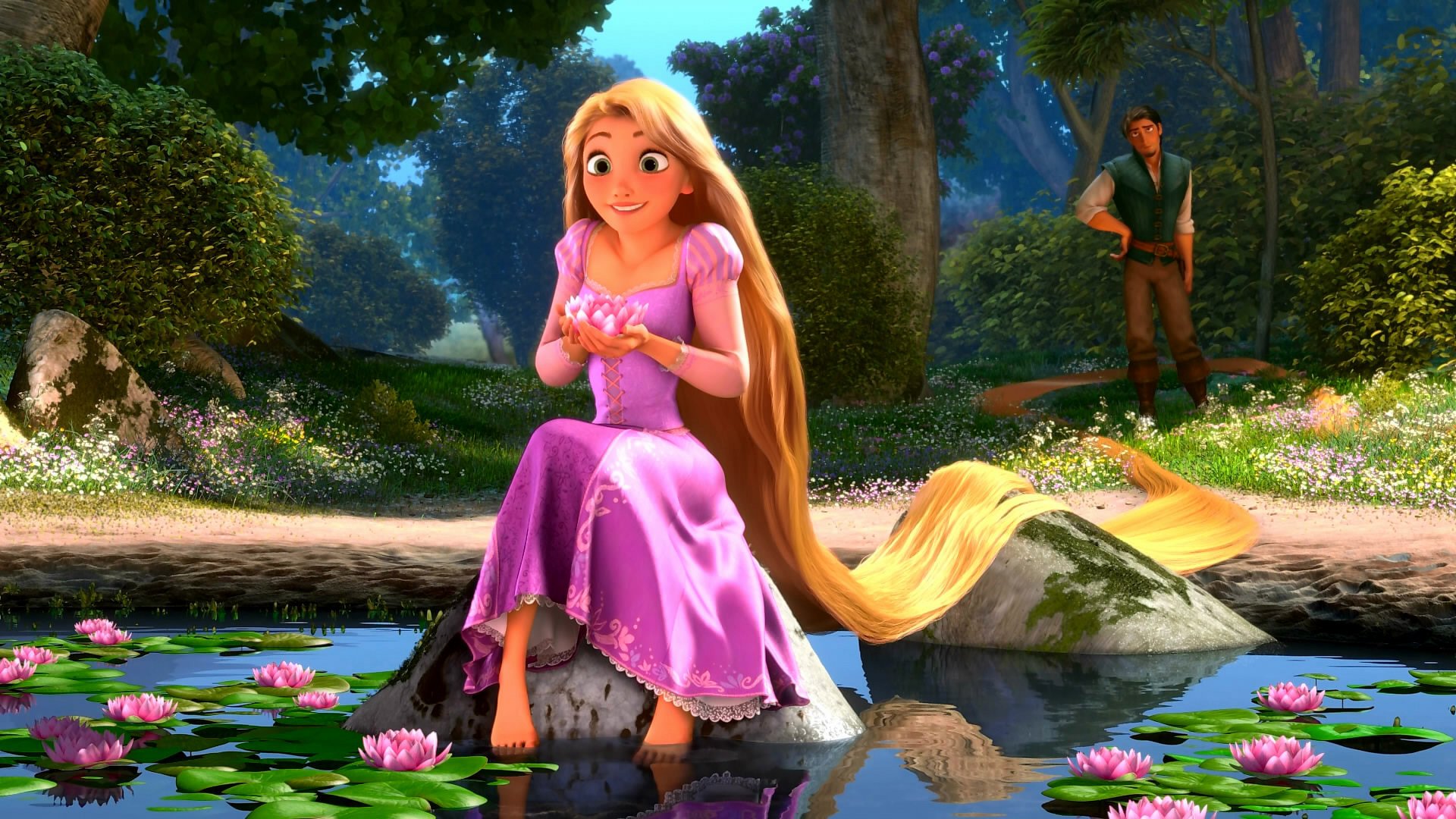 tangled rapunzel water lilie