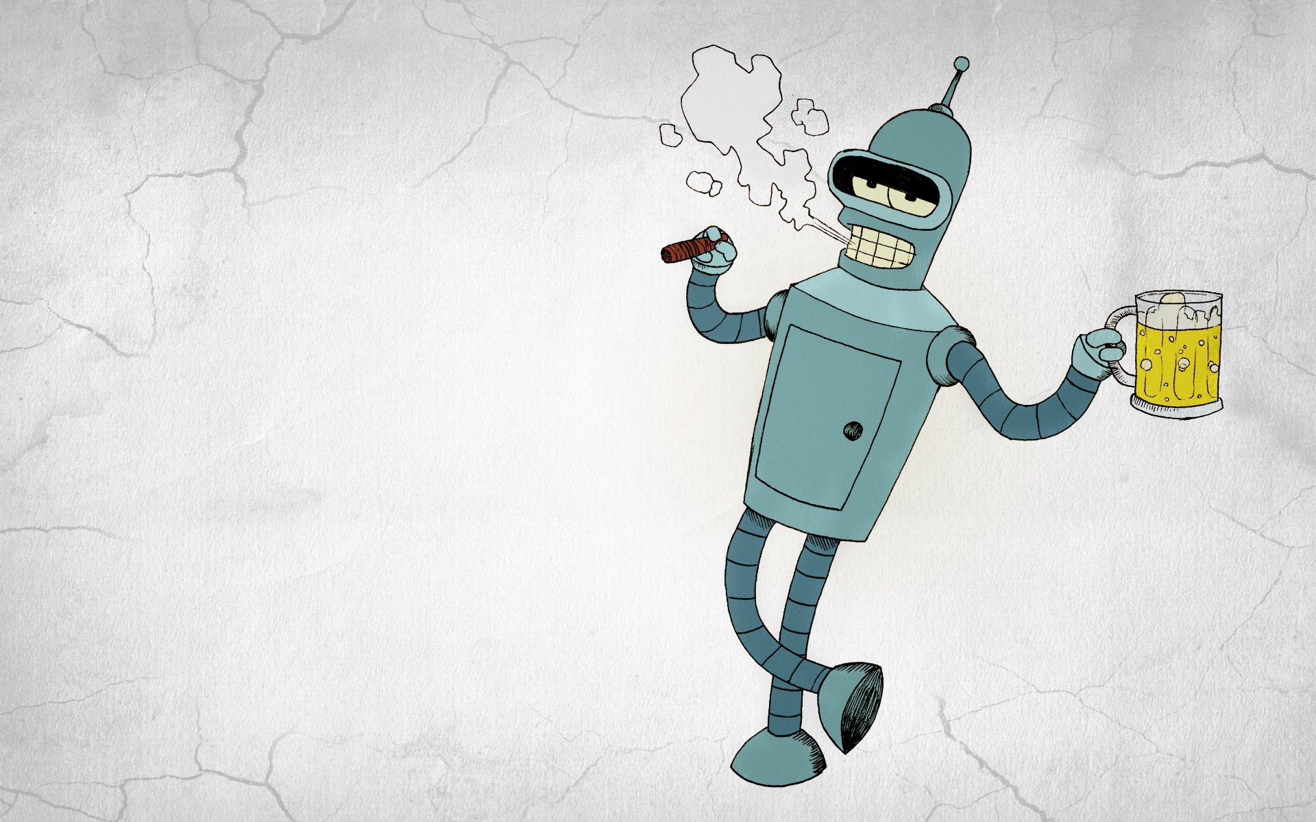 futurama bender bender flexion rodriguez robot cigare fumée