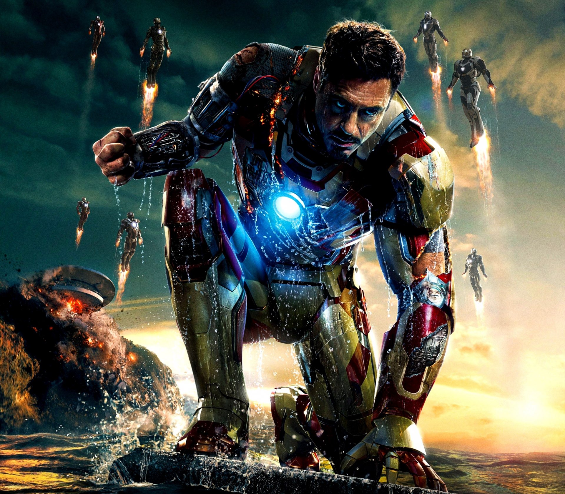 iron man 3 tony stark esplosione supereroe