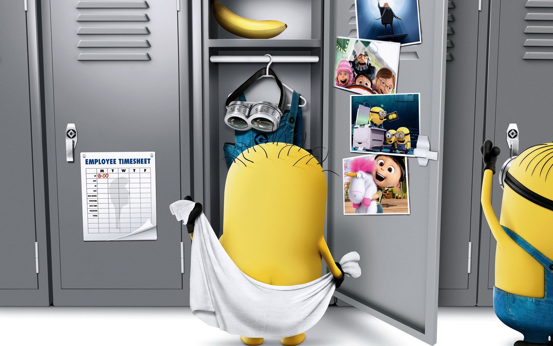 sługusy despicable me 2 szatnia