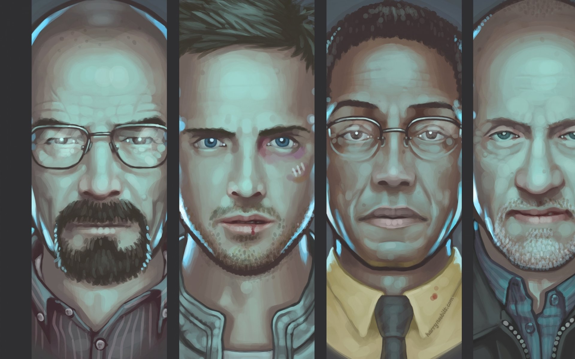 in all serious breaking bad tv series jesse pinkman aaron paul walter white bryan cranston mike ehrmantraut jonathan banks gus fring giancarlo esposito amc art