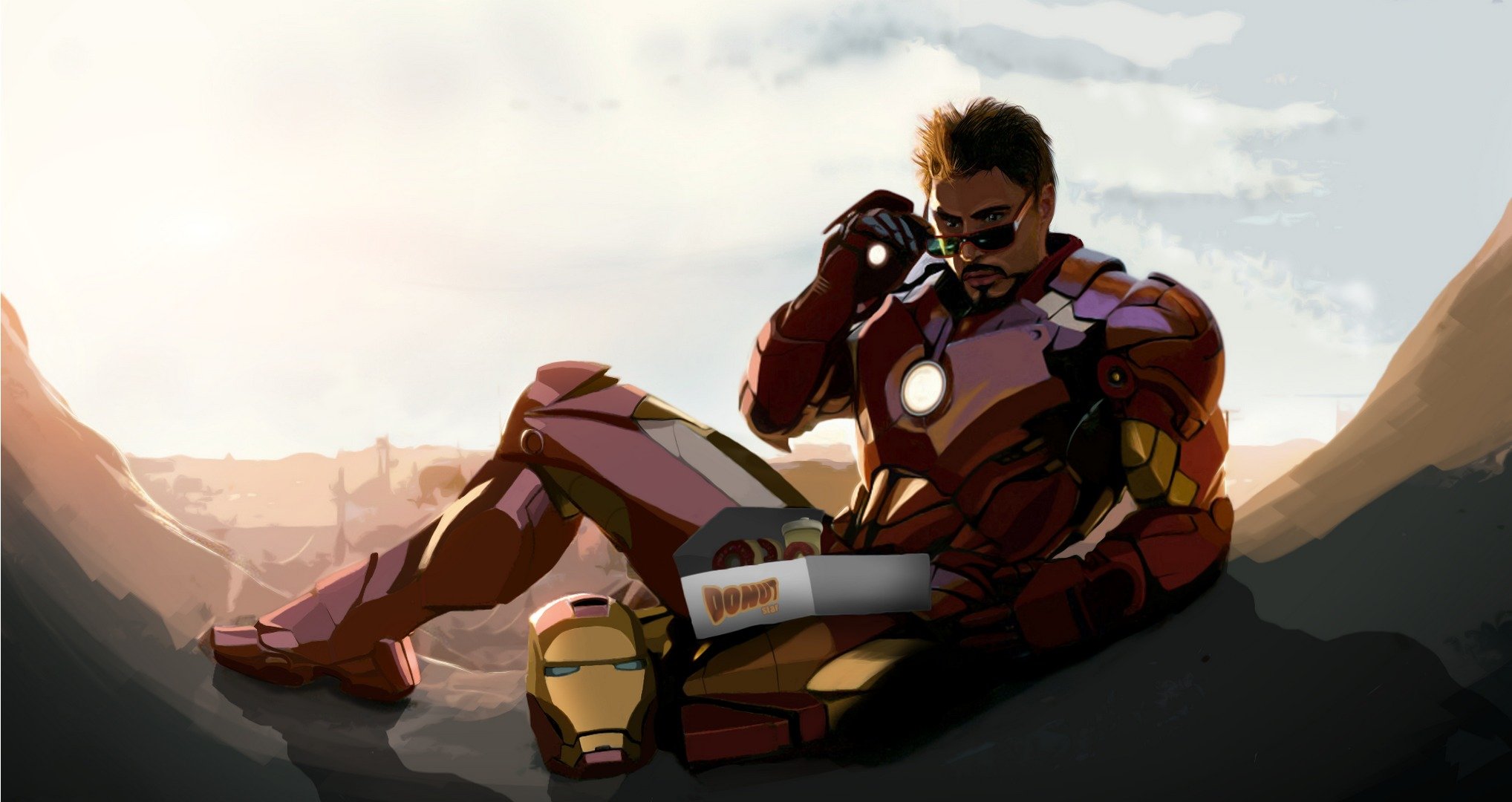 tony stark robert downey jr iron man fan art