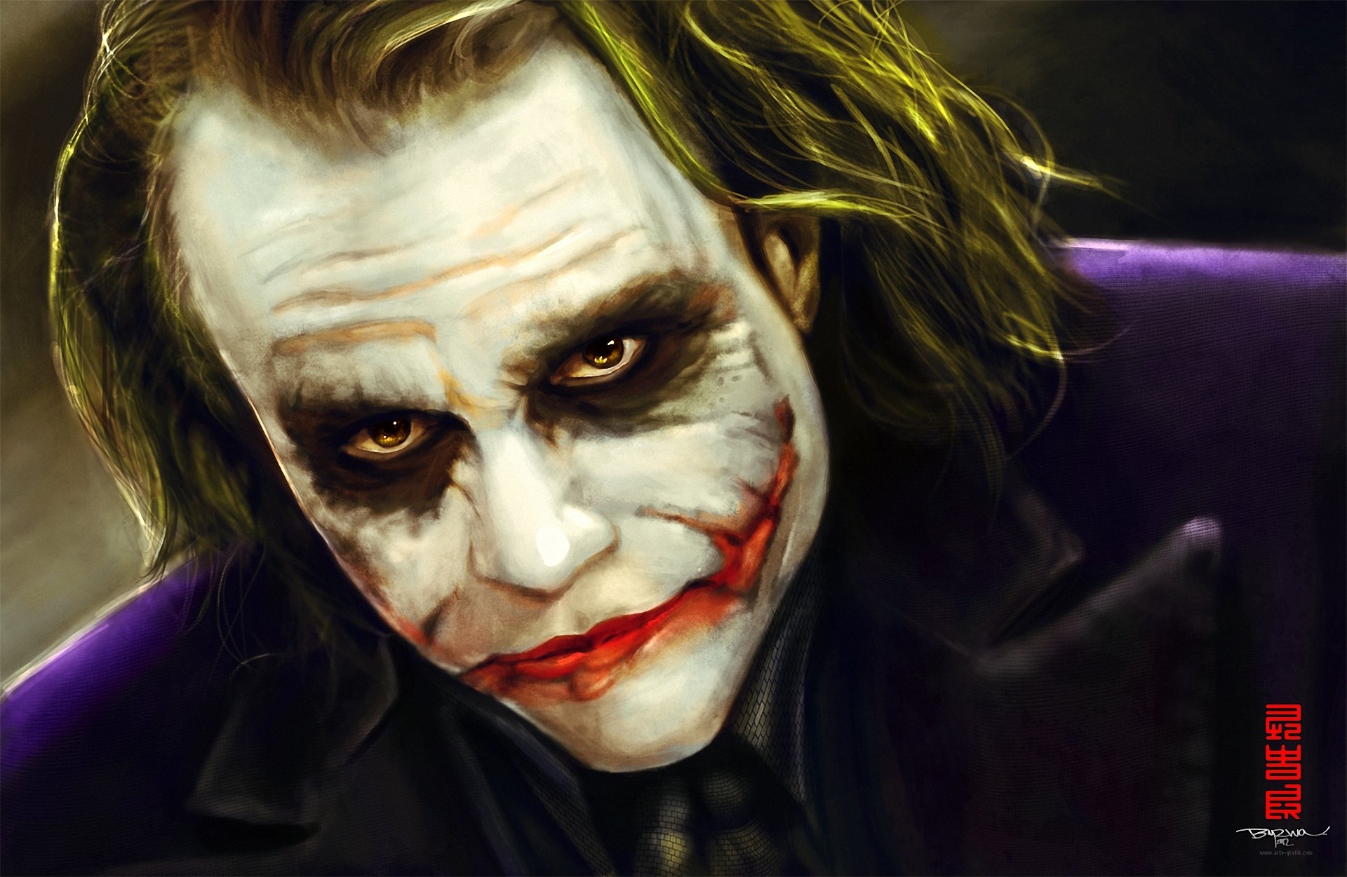 art byzwa dher joker batman makeup