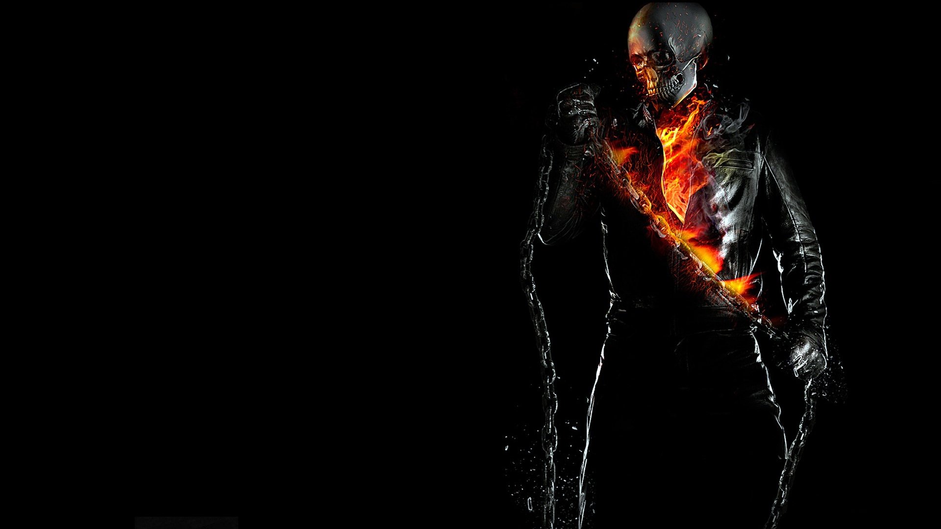 background skeleton chain fire flame ghost rider ghost rider