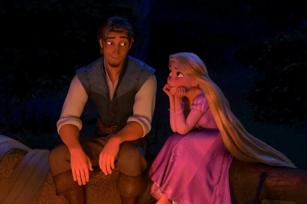 Romantic Frame from the cartoon Rapunzel