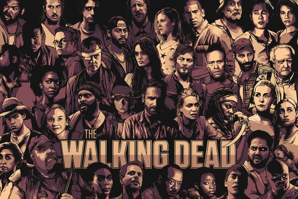 All the heroes from the Walking Dead