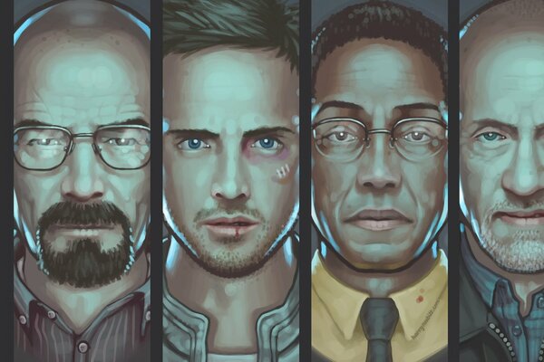 Mala serie Breaking Bad: Aaron Paul, Walter White, Brian Cranston y Jonathan Banks