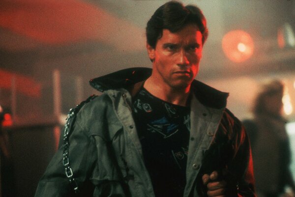 Arnold schwarznegger Rahmen aus dem Film Terminator