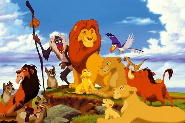 Poster del cartone animato il re e il leone