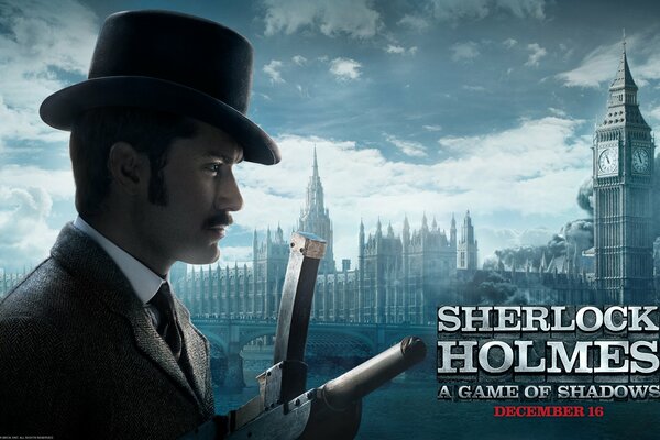 Der Mann von jude lowe im sherlock-holmes-film