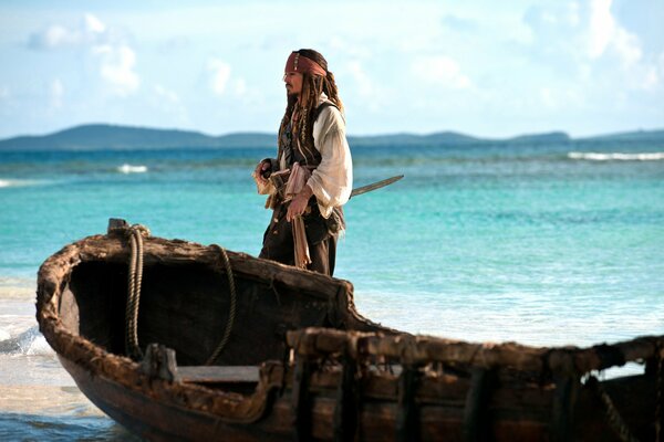 Johnny Depp près de la mer