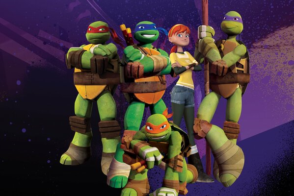 Teenage mutant ninja Turtles avec des armes