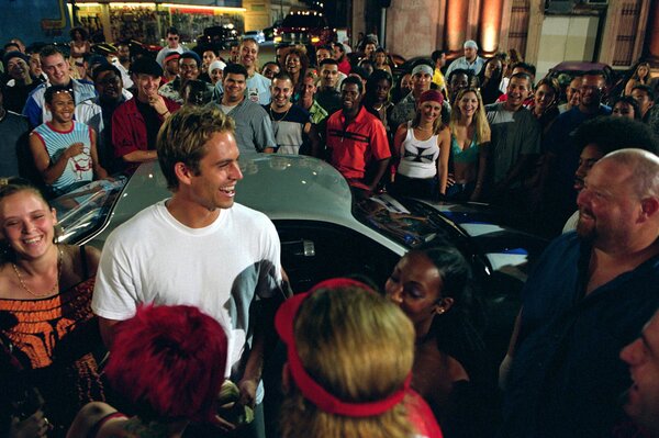 Acteurs du film double Fast and Furious avec les fans