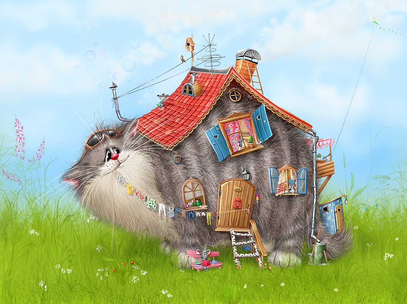 chat maison souris dessin alexey dolotov