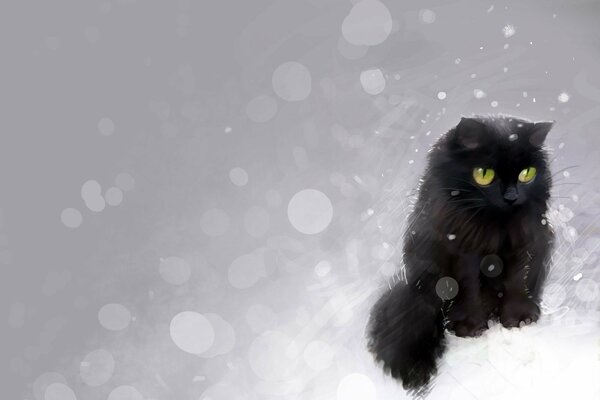 A little imp in the snow