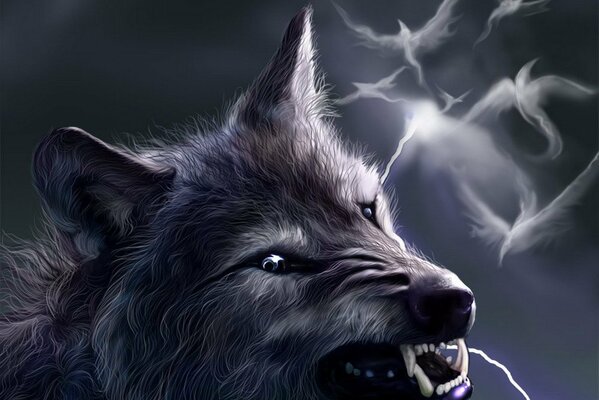 Full moon. The wolf turns into a werewolf