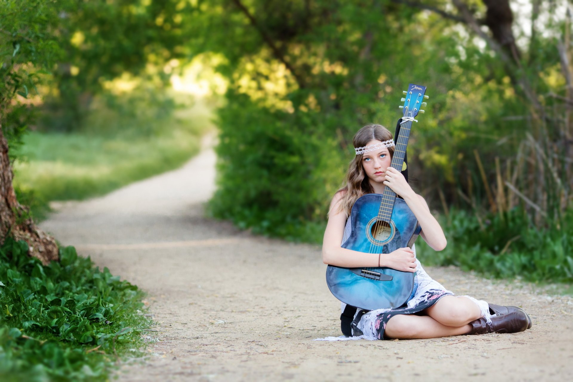 dziewczyna gitara muzyka