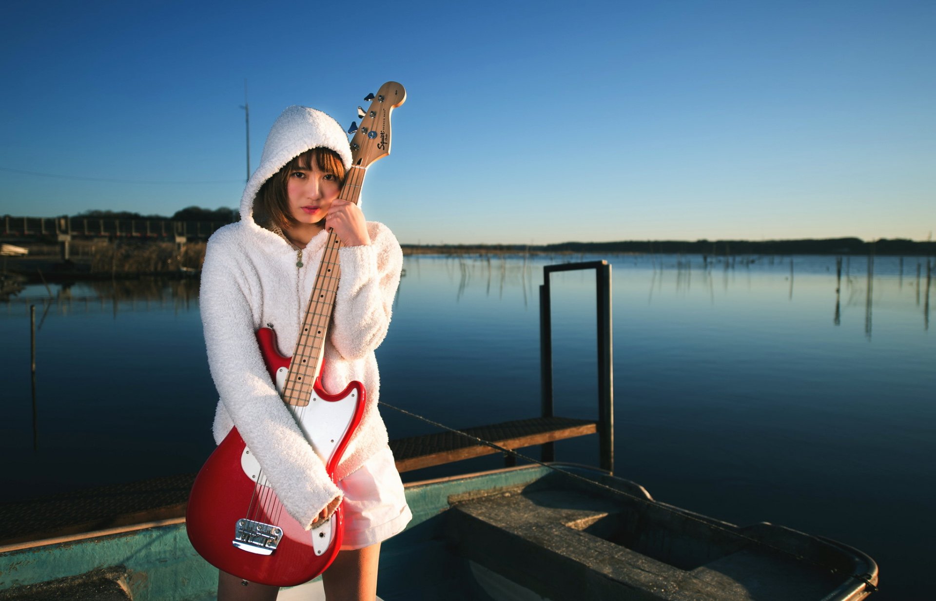 chica guitarra música