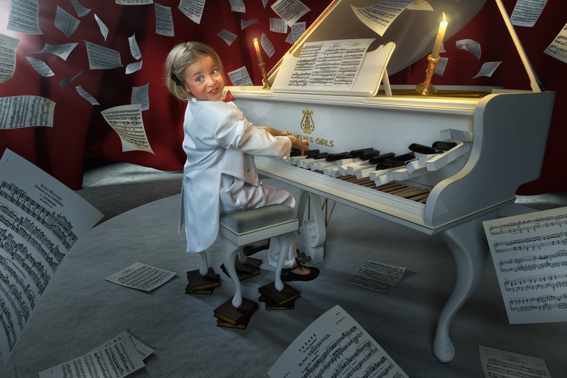 ragazza pianoforte musica