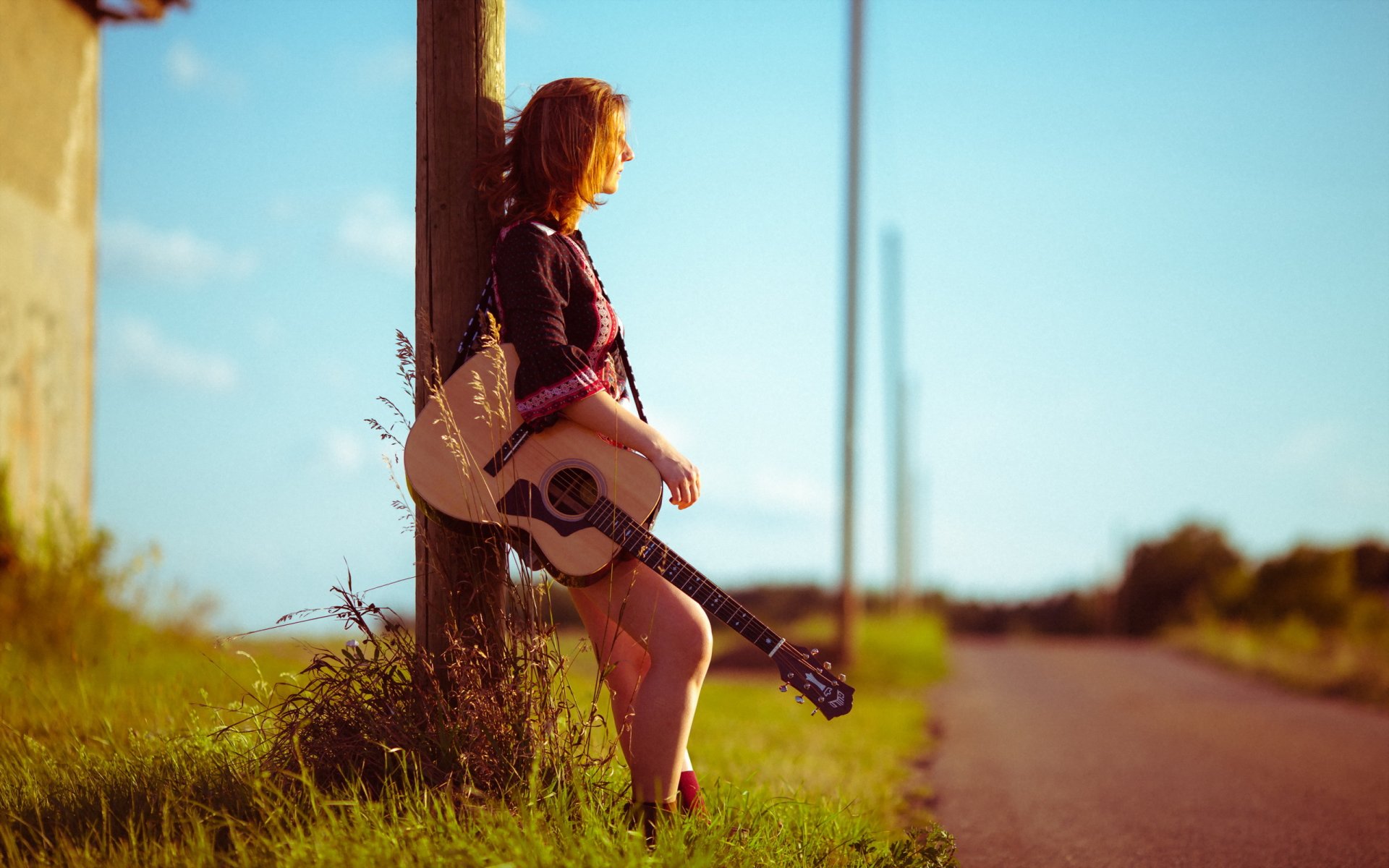 ragazza strada musica