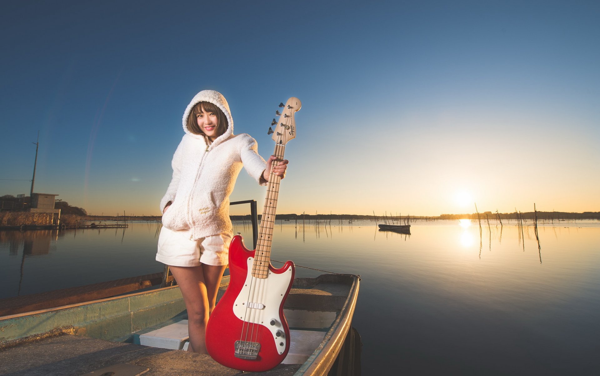 chica guitarra música