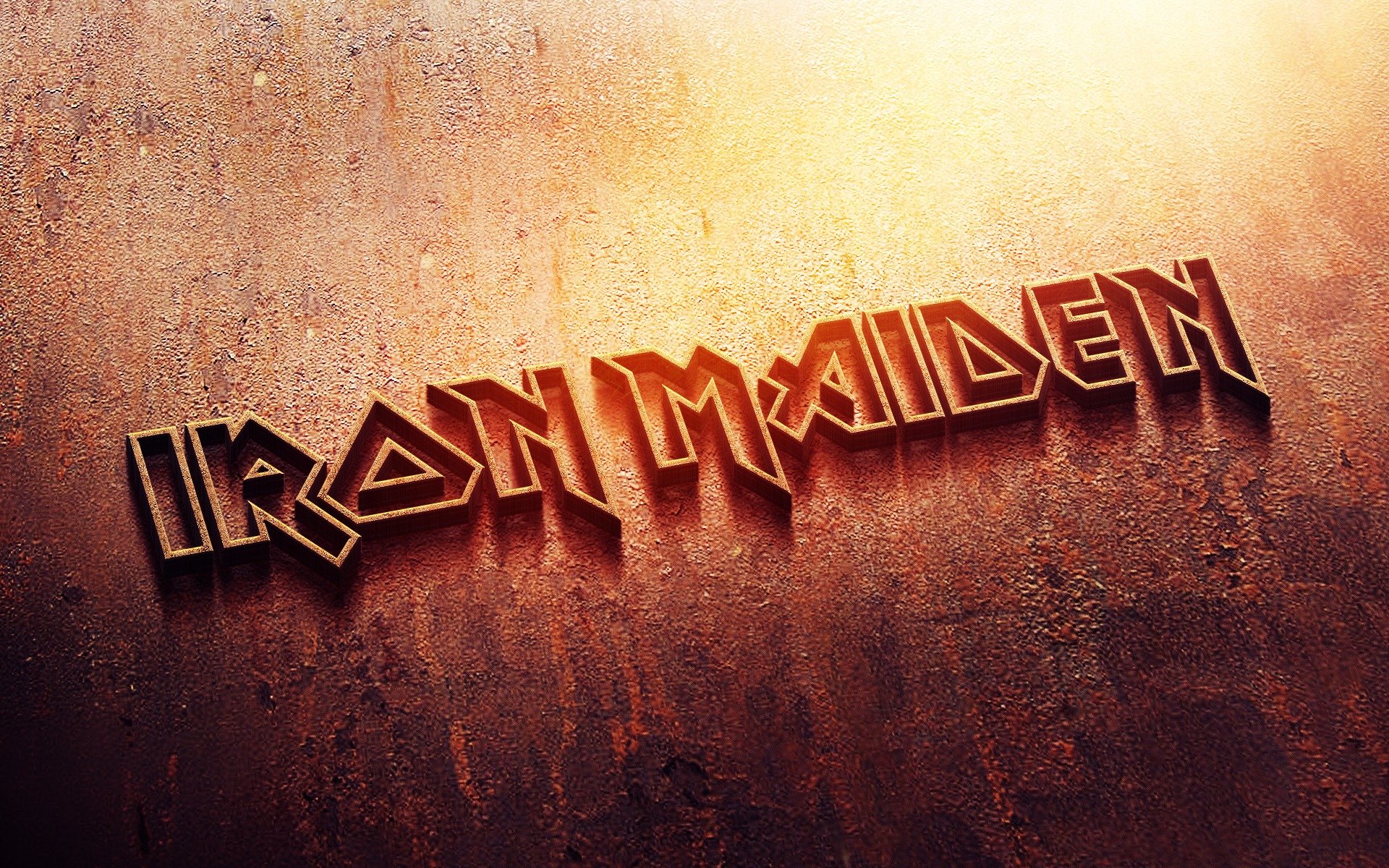 iron maiden metal heavy metal logo rust iron