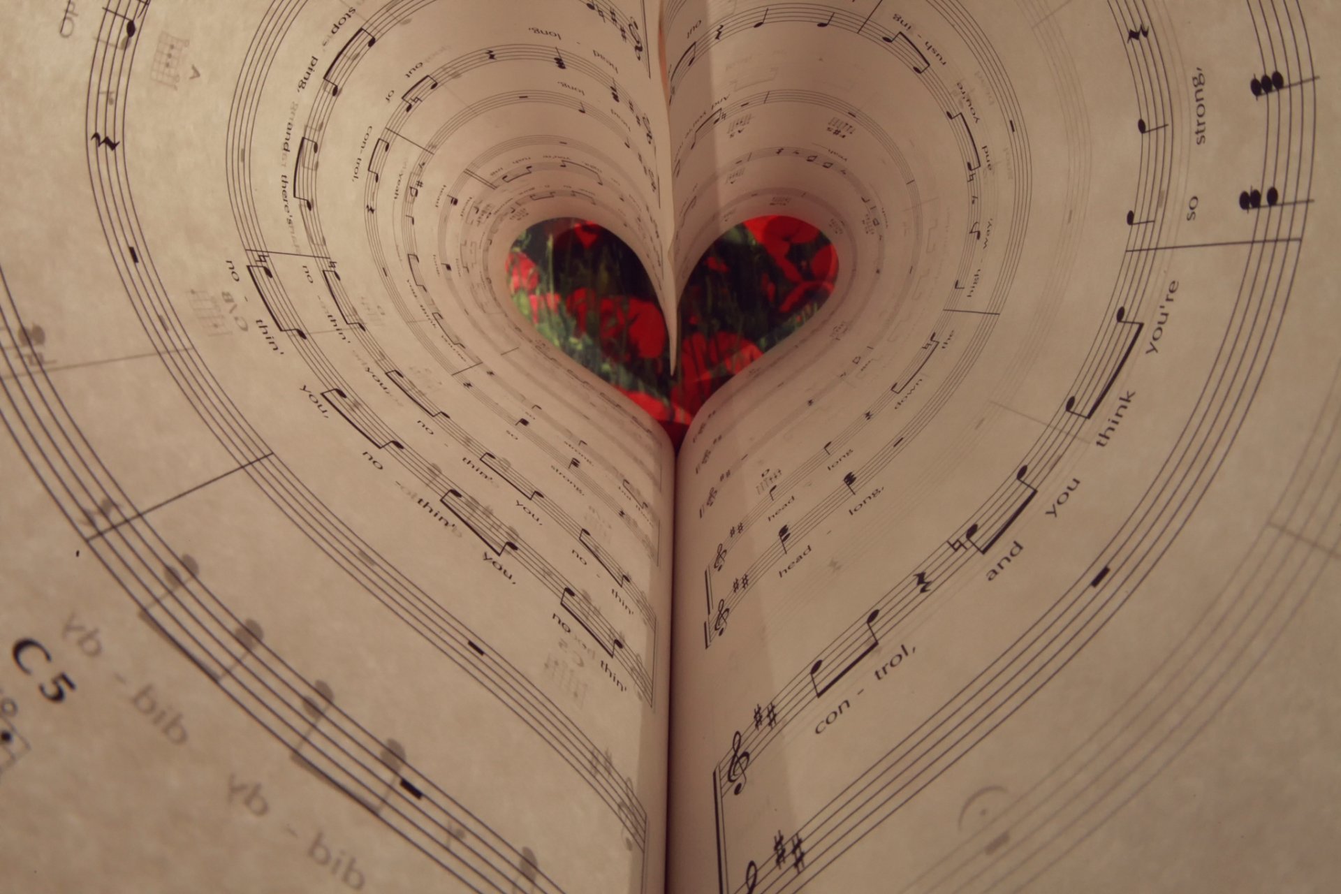 musique notes coeur