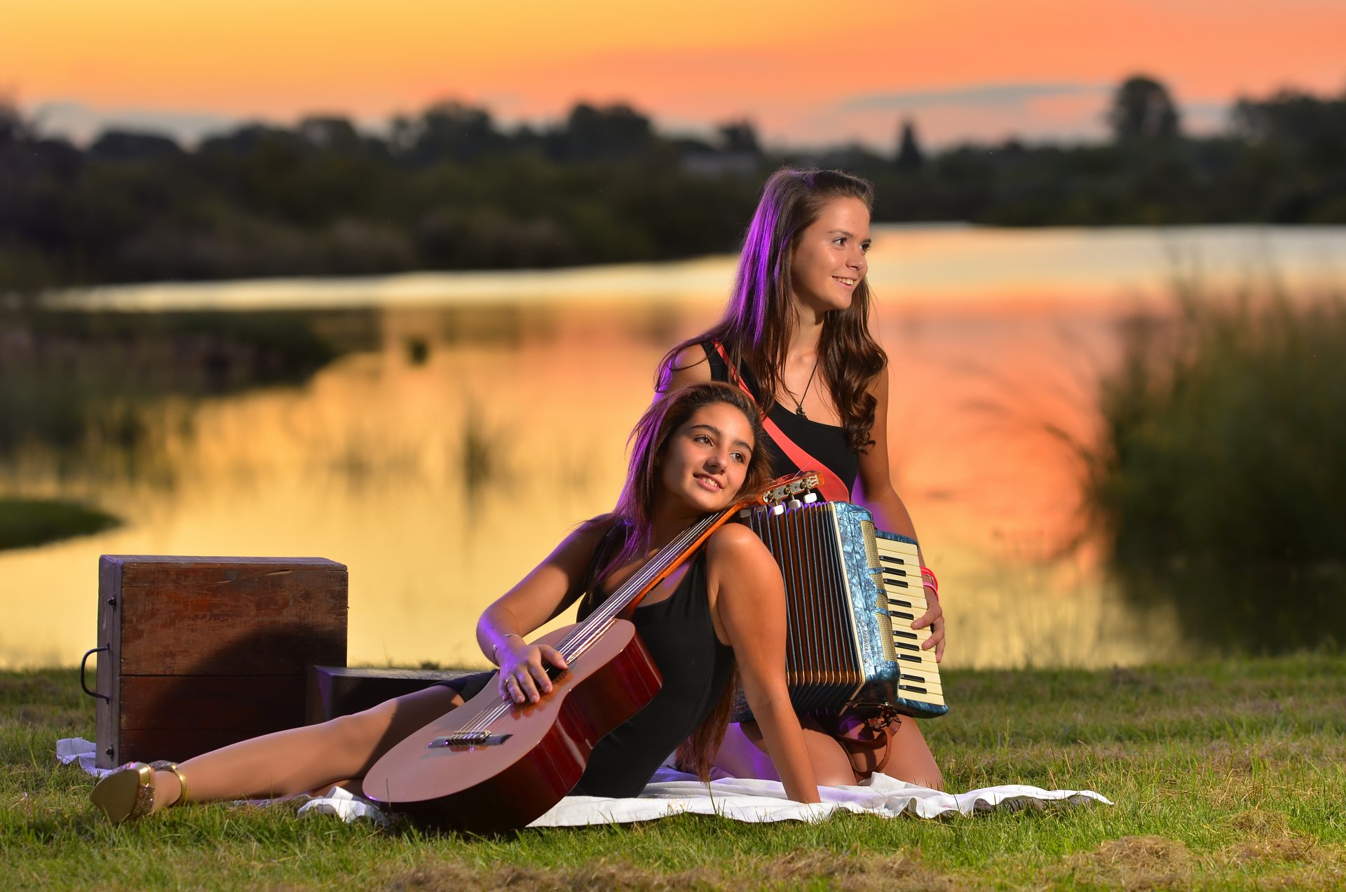 ragazze chitarra musica umore