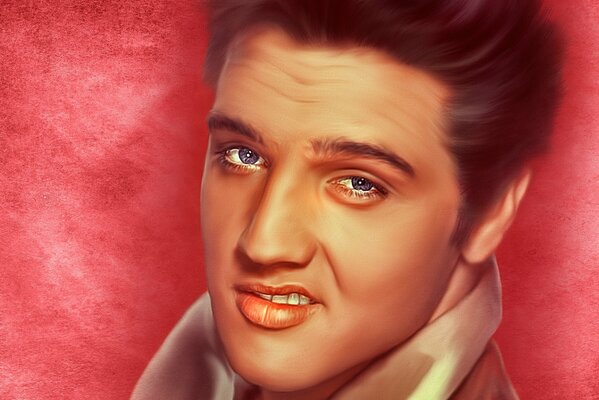 Porträt des Rock n Roll-Königs Elvis Presley