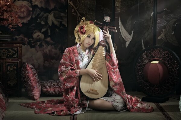 Fille asiatique belle musique