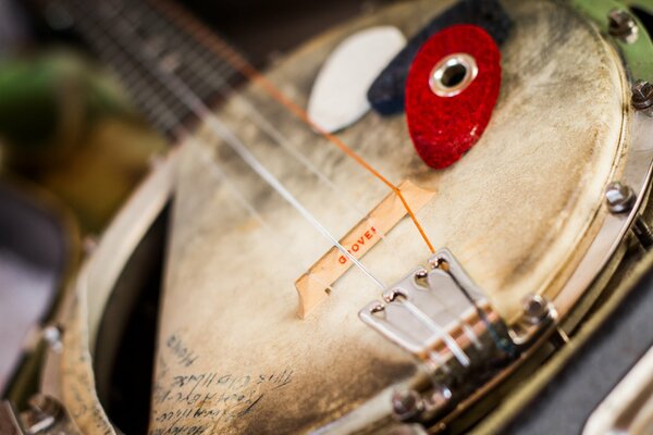 Musical folk instrument banjo