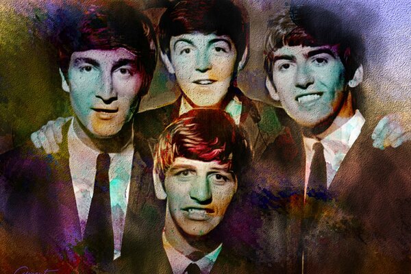 Cuarteto de los legendarios Beatles